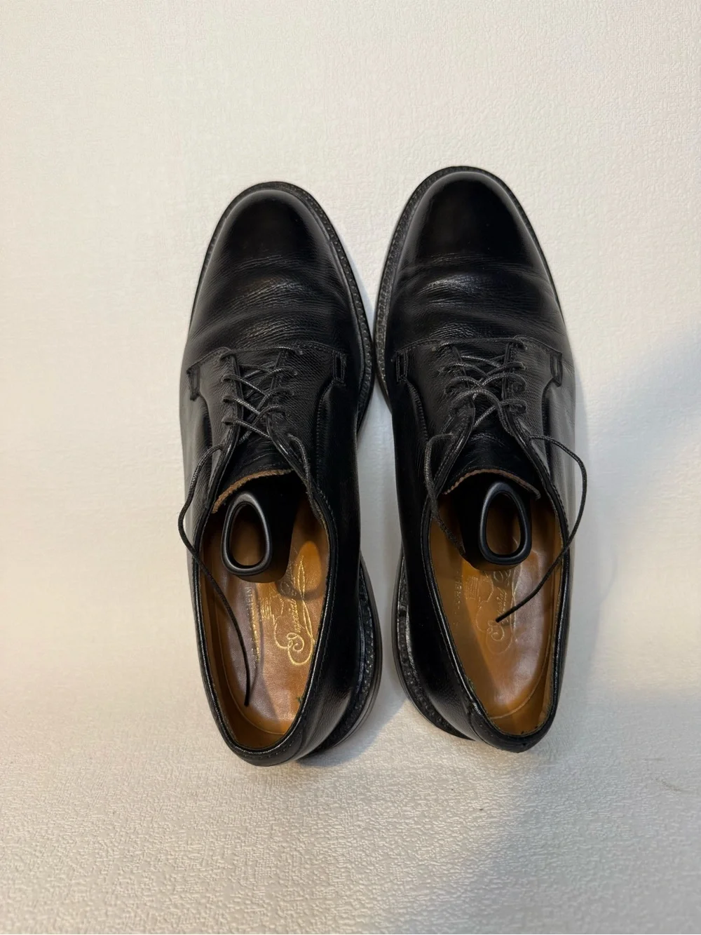 Vintage Florsheim Imperial 92611 Men’s 11D Black Pebble Leather Shoes